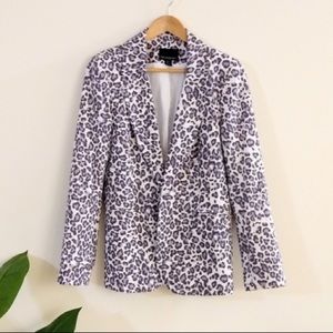Cynthia Rowley Leopard animal Print Blazer size small